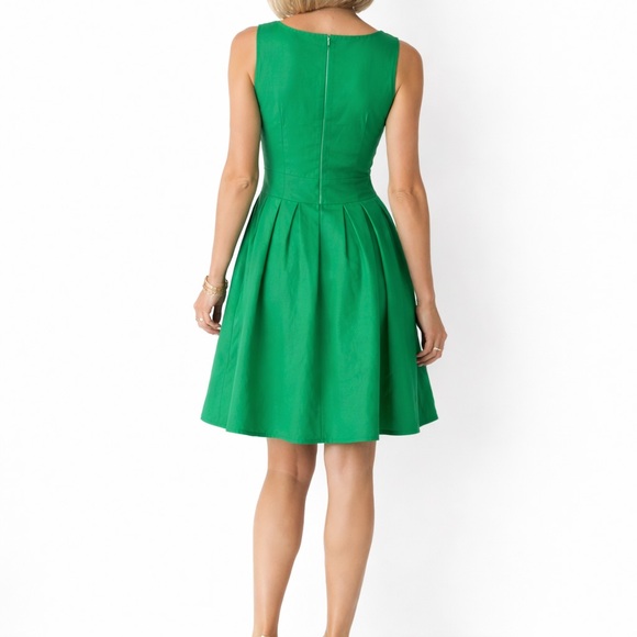 Green Sleeveless Fit & Flare Dress | Emerald A-Line Cocktail Dress - Picture 4 of 4